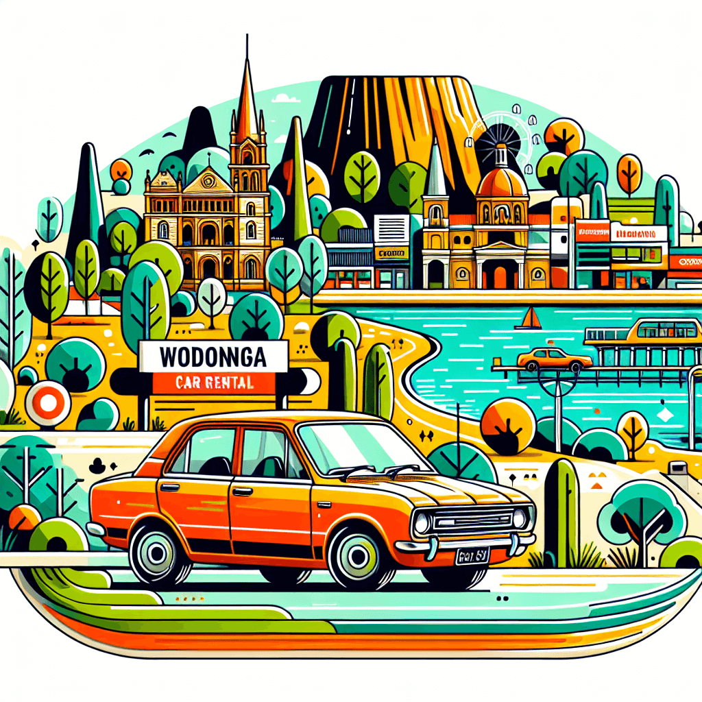 Vibrant city car amidst Wodonga's dazzling landscape