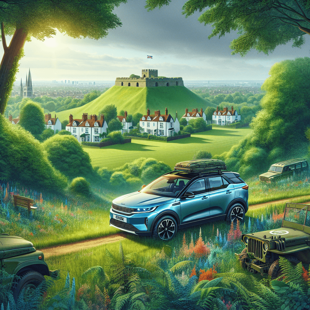 City car amidst Hillingdon parks, Battle of Britain Bunker and stately homes
